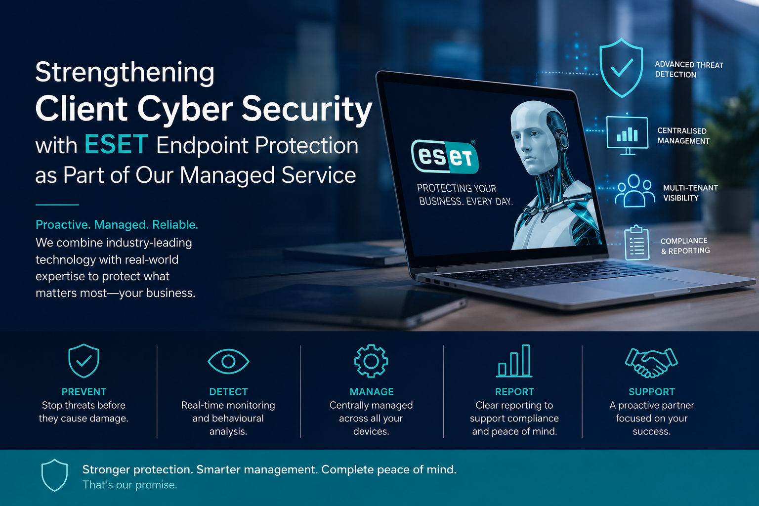 Strengthening Client Cyber Security with ESET Endpoint Protection as Part of Our Managed Service